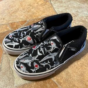 Kids Black Shark Vans